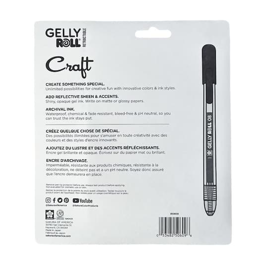 Sakura® Gelly Roll® Craft 0.8mm Retractable Gel Pen Set